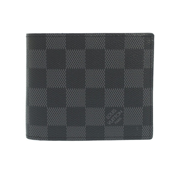 Louis Vuitton Portefeuille Black Damier Wallet Bifold NM Marco Graphite - Picture 1 of 5